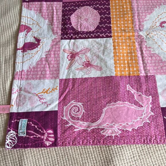 Keiki Elements Hawaiian Aloha Baby Throw Blanket Pink Girl Ocean Animals Beach - Picture 5 of 10